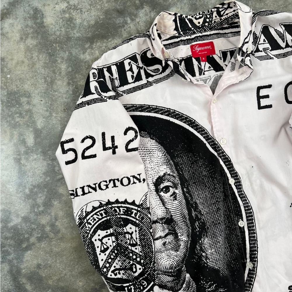 Supreme Benjamin Franklin 100 Dollar Bill Shirt